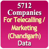 For Telecalling / Marketing Data From Chandigarh - 5712 B2B Companies Data - All Types Manufacturers, Exporters, Importers, Corporates, Distributors, Dealers, Retailers, Professionals Etc. - In Excel Format