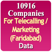 For Telecalling / Marketing Data From Faridabad / Ballabgarh - 10916 B2B Companies Data - All Types Manufacturers, Exporters, Importers, Corporates, Distributors, Dealers, Retailers, Professionals Etc. - In Excel Format