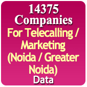 For Telecalling / Marketing Data From Noida / Greater Noida - 14375 B2B Companies Data - All Types Manufacturers, Exporters, Importers, Corporates, Distributors, Dealers, Retailers, Professionals Etc. - In Excel Format