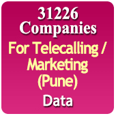 For Telecalling / Marketing Data From Pune - 31226 B2B Companies Data - All Types Manufacturers, Exporters, Importers, Corporates, Distributors, Dealers, Retailers, Professionals Etc. - In Excel Format