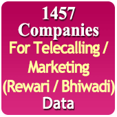 For Telecalling / Marketing Data From Rewari / Bhiwadi - 1457 B2B Companies Data - All Types Manufacturers, Exporters, Importers, Corporates, Distributors, Dealers, Retailers, Professionals Etc. - In Excel Format