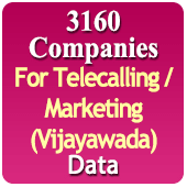 For Telecalling / Marketing Data From Vijayawada - 3160 B2B Companies Data - All Types Manufacturers, Exporters, Importers, Corporates, Distributors, Dealers, Retailers, Professionals Etc. - In Excel Format