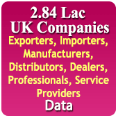 2.84 Lac UK Companies Related To Computer, Software, School, College, Hotel, Finance, Food, Education, Real Estate, Construction, Interior, Shops, Retailers Etc. (Exporters, Importers, Manufacturers, Distributors, Dealers, Traders Etc.) Data - In Excel Format