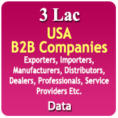 3 Lac USA B2B Companies - Software, Hardware, IT, Automotive, Construction, Energy, Power, Healthcare, Medical, Consumer Products, Finance, Retail, Education, Professional Services, Entertainment, Media (Exporters, Importers, Manufacturers, Distributors, Dealers, Professionals, Service Providers) Data - In Excel Format