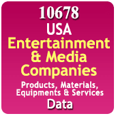 USA 10,678 Companies Related To Entertainment & Media Products, Materials, Equipments & Services - In Excel Format