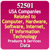 USA 52,501 Companies Related to Computer, Hardware, Software, Internet, IT Information Technology Products, Equipments & Services Data - In Excel Format