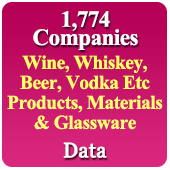 1,774 Companies - Wine, Whiskey, Beer, Vodka Etc Products, Materials & Glassware (Indian & International) Data - In Excel Format